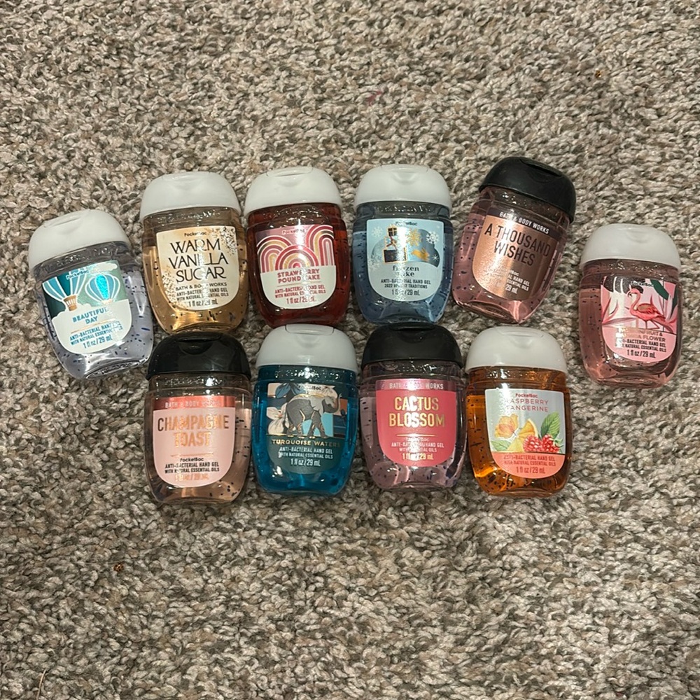 10 Bath and body Hand sanitizers